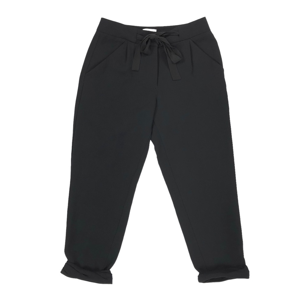 Wilfred Women's Allant Cropped Pants Size 0 Black 22" Inseam Cuffed Hem